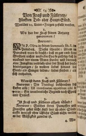 54-60, Von Fraß und Fuellerey. Fuenfften Tod- oder Haupt-Suend