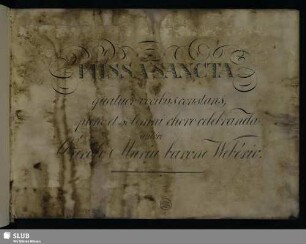 Missa sancta quatuor vocibus