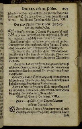 Der 121. Psalm. - Der 150. Psalm.