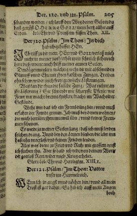 Der 121. Psalm. - Der 150. Psalm.