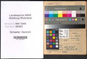 Entnazifizierung Heinrich Schaefer , geb. 18.03.1906 (Techniker)