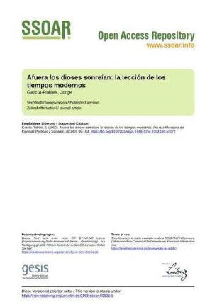 Afuera los dioses sonreían: la lección de los tiempos modernos