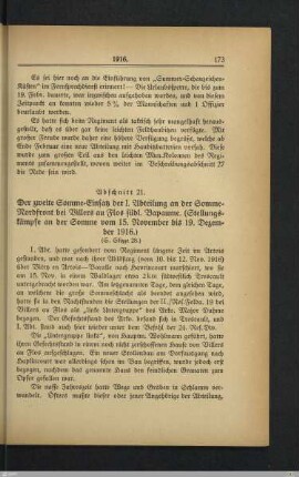 21. Der zweite Somme-Einsatz der I. Abteilung an der Somme-Nordfront bei Villers au Flos südl. Bapaume (Stellungskämpfe an der Somme ...)