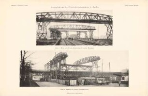 Brücke über den Humboldthafen, Berlin: Ansichten (aus: Atlas zur Zeitschrift für Bauwesen, hrsg. v. Ministerium der öffentlichen Arbeiten, Jg. 58, 1908)