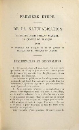 Traité théorique et pratique de la naturalisation : Études de droit internat. privé