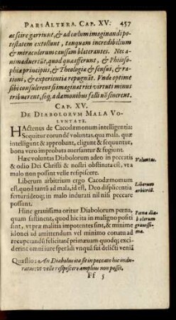 Cap. XV. De Diabolorum Mala Voluntate