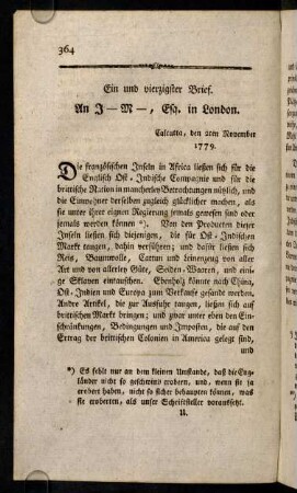 364-376, Ein und vierzigster Brief