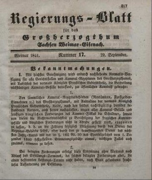 Nr. 17 : 29. September 1841