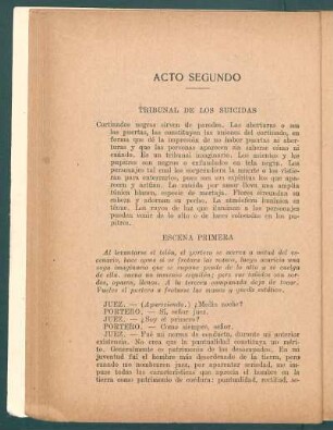 Acto segundo : (El Tribunal de los Suicidas)