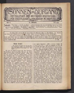 Heft 8. 15. Jahrgang. Mai 1913