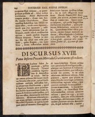 226-241, Discursus XVIII. Poena Inferni Peccati Mortalis Gravitatem ostendunt.