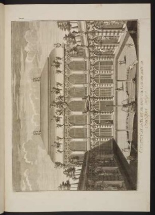 Elevation De La Facade Du Salon Vis A Vis Du Bain De L'Orangerie Royale