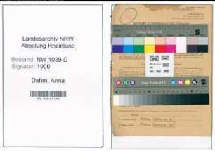 Entnazifizierung Anna Dahm , geb. 24.05.1903 (Studienraetin)