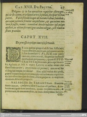 Caput XVII. De processu polypo caucroso servando