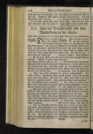 LV. Von der Beständigkeit und dem Wachsthum in der Gnade.