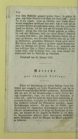 Vorrede zur fünften Auflage