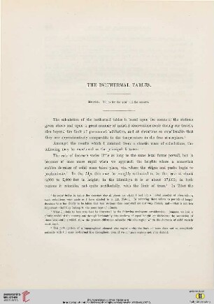 The Isothermal Tables