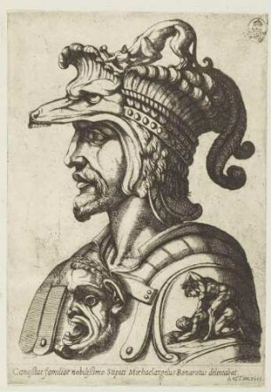 Brustbild eines Mannes in Fantasierüstung (sog. Conte di Canossa)