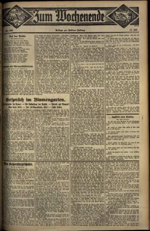 Dritte Ausgabe vom Sonntag, den 13. Juli 1930.