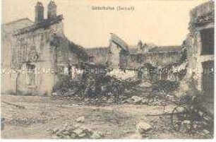 Zerstörte Häuser in Unterhofen