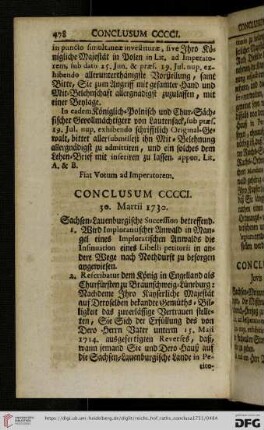 [Abschnitt 5 (Conclusum CCCCI – Conclusum D)]