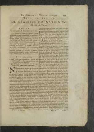 Titulus Sextus.