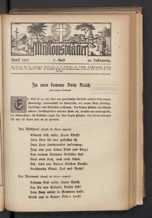 April 1917 7. Heft 21. Jahrgang