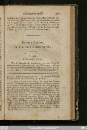 Drittes Kapitel. Vom dreifachen Amte Christi.