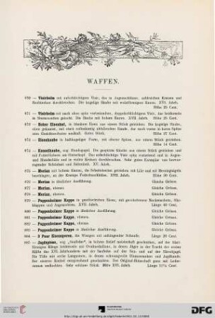 Waffen (Nr. 870-981)