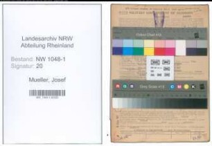 Entnazifizierung Josef Mueller , geb. 03.11.1910 (Schafzuechter)