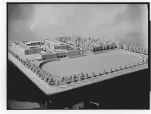 Schule Volksdorf [Heute: Walddörfer Schule] (Hamburg-Volksdorf): Gesamtlage (Modell) : SchumacherWV Nr. 272