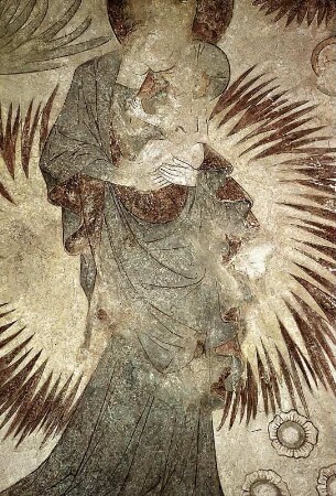 Madonna in der Mandorla auf einer Mondsichel