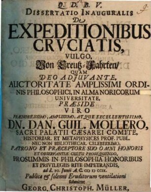 Diss. inaug. de expeditionibus cruciatis