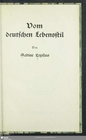 Vom deutschen Lebensstil