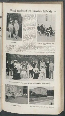 El matrimonio de María Inmaculada de Borbón