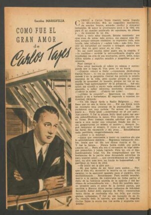Como fue el gran amor de Carlos Tajes