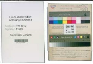 Entnazifizierung Johann Klenovsek , geb. 19.06.1906 (Arbeiter)