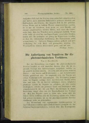 Die Anfertigung von Negativen für die photomechanischen Verfahren