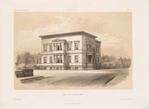 Villa, Albrechtshof: Perspektivische Ansicht (aus: Architektonisches Skizzenbuch, H. 102/2, 1870)