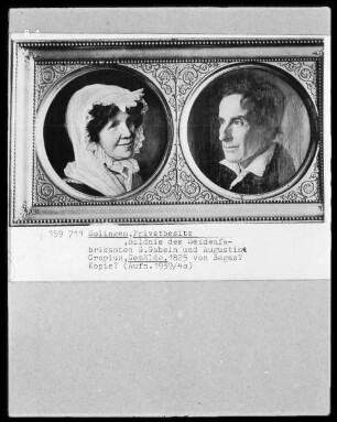 Bildnis des Seidenfabrikanten G. Gabein und Augustine Gropius