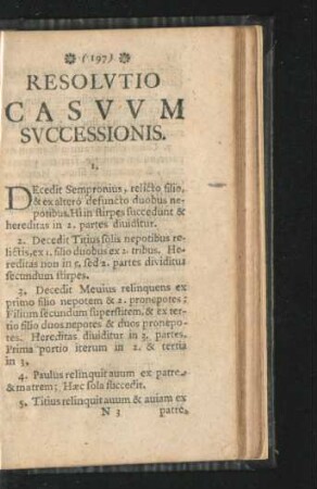 Resolutio Casuum Successionis.