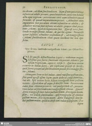 Caput XV. Quae sit vera similitudo transgressionis Adami, per Oseam Prophetam