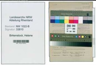 Entnazifizierung Helene Birkenstock , geb. 01.04.1908 (Sekretaerin)