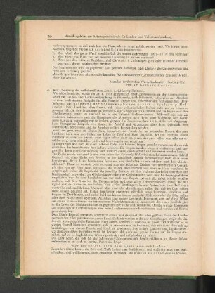 4. Betr.: Belebung der volkskundlichen Arbeit in Schleswig-Holstein.