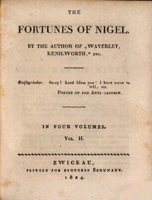 The fortunes of Nigel : in four volumes, 2