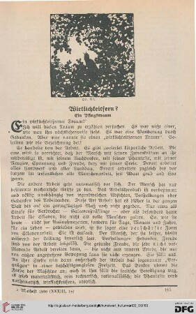 33: Wirklichkeitfern? : ein Pfingsttraum
