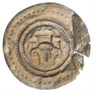 Fundmünze, Brakteat, um 1260 - 1270