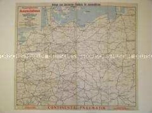 Verkehrskarte von Deutschland und Österreich