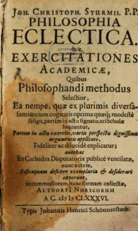Philosophia eclectica