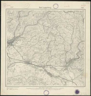 Meßtischblatt 2450 : Bad Lauterberg am Harz, 1909 : Bad Lauterberg am Harz. - Aufn. 1907. - 1:25000. - [Berlin]: Reichsamt für Landesaufnahme, 1909. - 1 Kt.